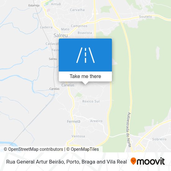 Rua General Artur Beirão mapa