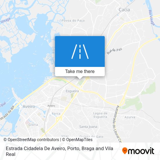 Estrada Cidadela De Aveiro mapa
