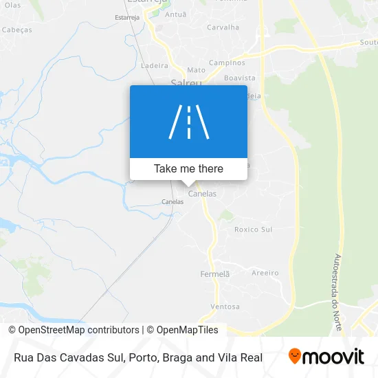 Rua Das Cavadas Sul map