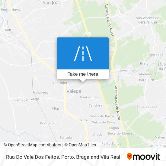 Rua Do Vale Dos Feitos mapa