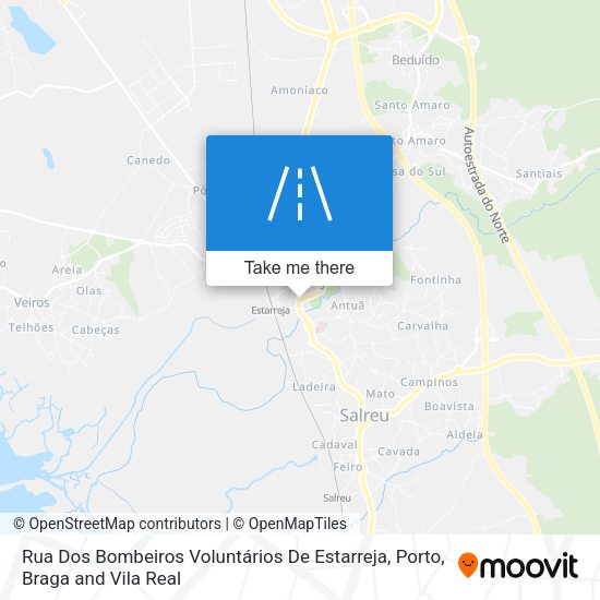 Rua Dos Bombeiros Voluntários De Estarreja map