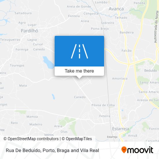Rua De Beduído mapa