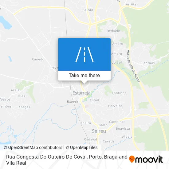 Rua Congosta Do Outeiro Do Coval map