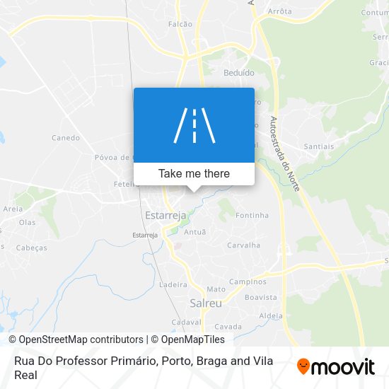Rua Do Professor Primário mapa