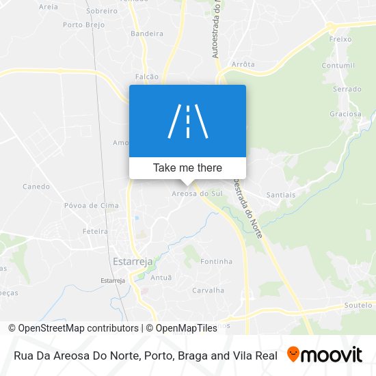 Rua Da Areosa Do Norte map