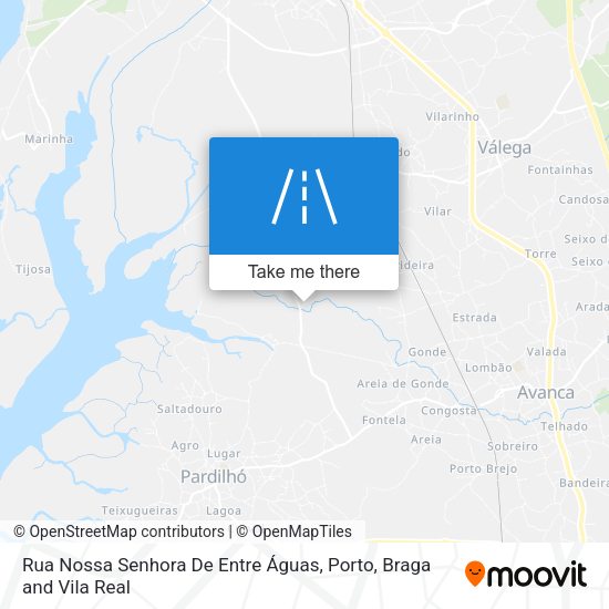 Rua Nossa Senhora De Entre Águas map