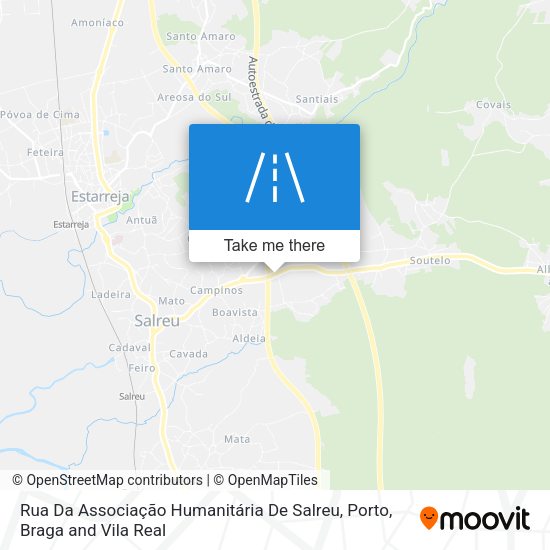 Rua Da Associação Humanitária De Salreu map