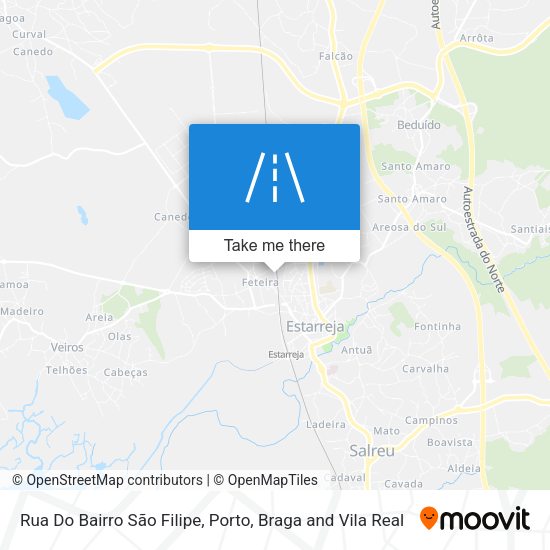 Rua Do Bairro São Filipe mapa