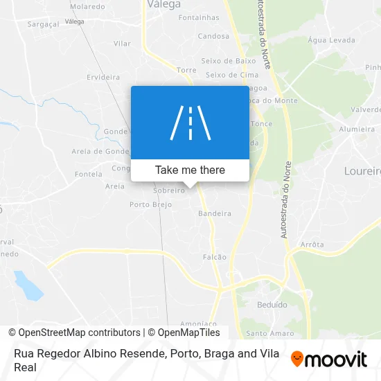 Rua Regedor Albino Resende map