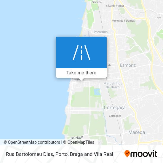 Rua Bartolomeu Dias mapa