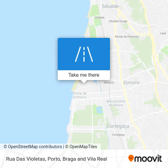 Rua Das Violetas map