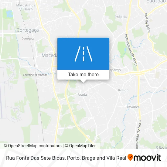 Rua Fonte Das Sete Bicas map