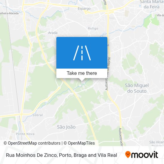 Rua Moinhos De Zinco mapa