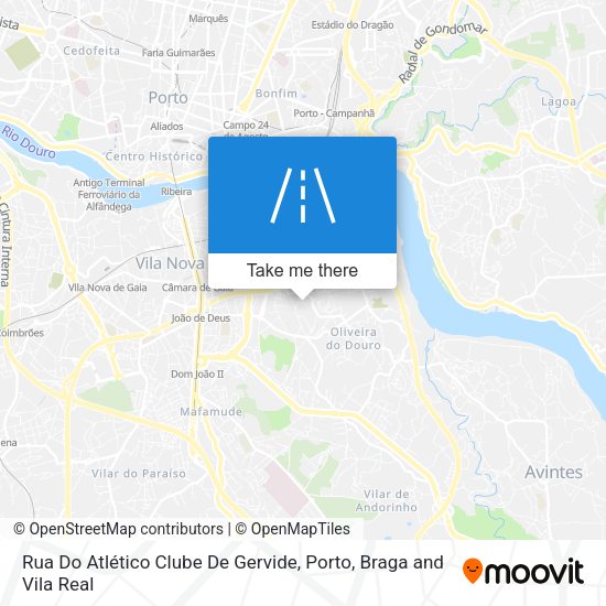 Rua Do Atlético Clube De Gervide map