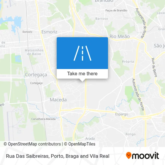 Rua Das Saibreiras map