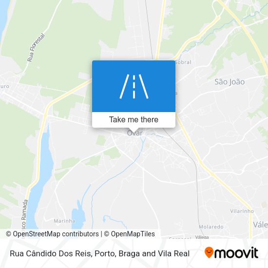 Rua Cândido Dos Reis mapa