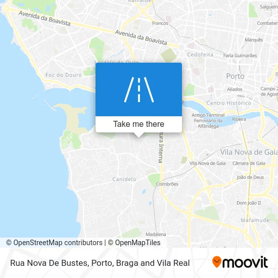 Rua Nova De Bustes map
