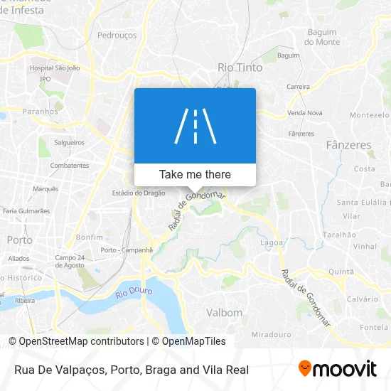 Rua De Valpaços map