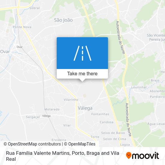 Rua Família Valente Martins mapa