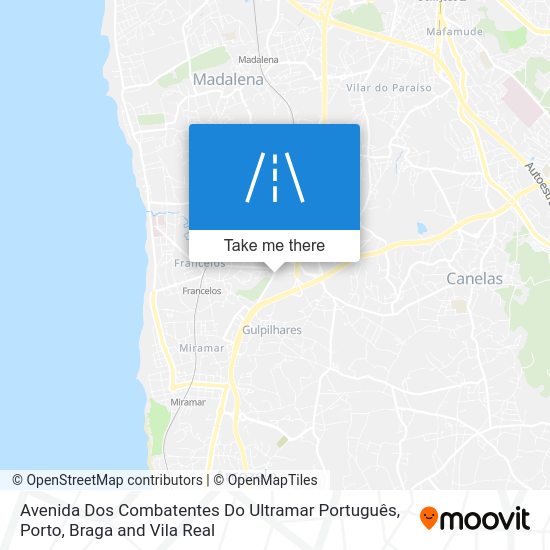 Avenida Dos Combatentes Do Ultramar Português map