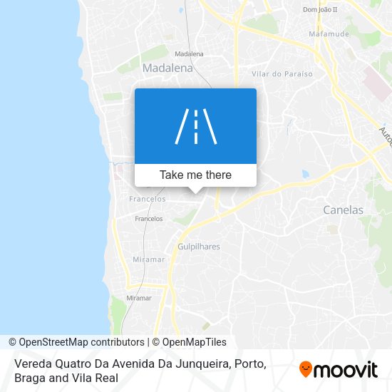 Vereda Quatro Da Avenida Da Junqueira mapa