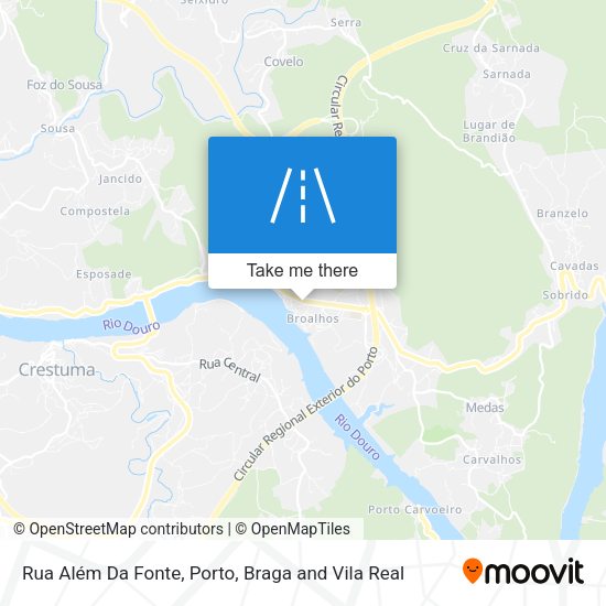 Rua Além Da Fonte mapa