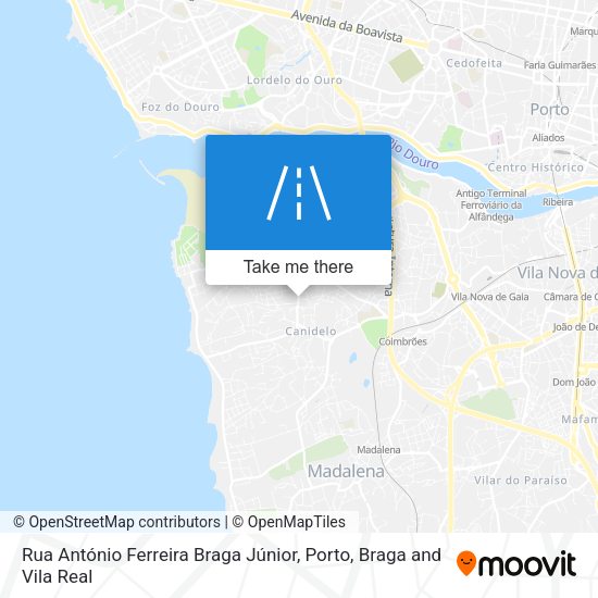 Rua António Ferreira Braga Júnior mapa