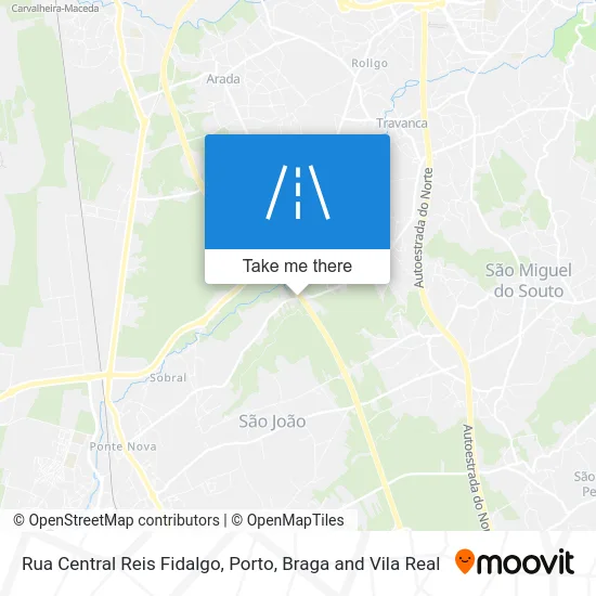 Rua Central Reis Fidalgo map