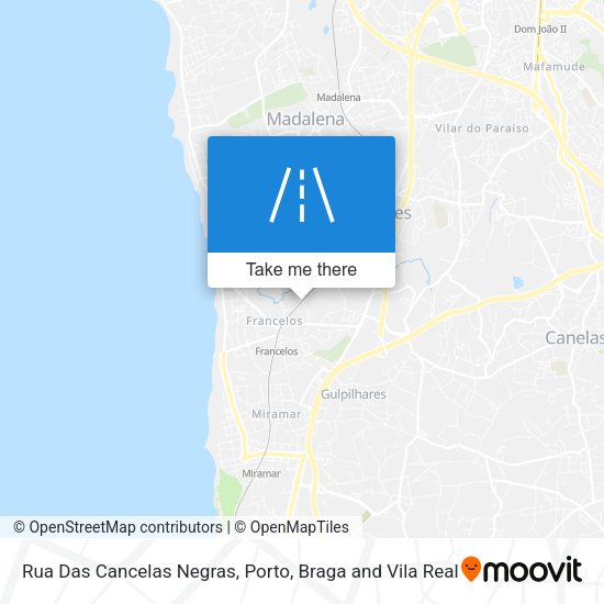 Rua Das Cancelas Negras mapa