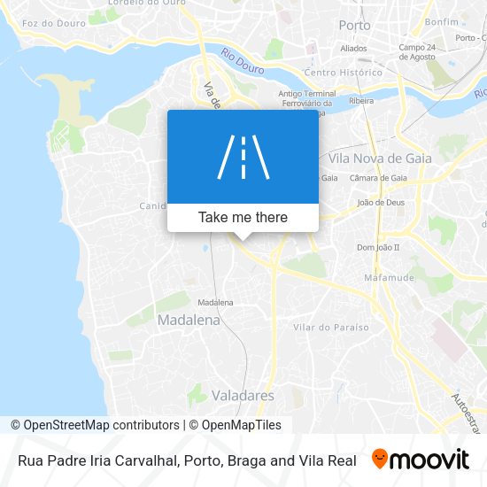 Rua Padre Iria Carvalhal mapa