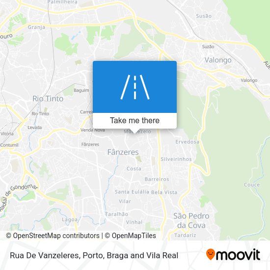 Rua De Vanzeleres mapa
