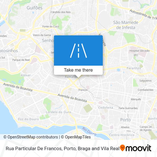 Rua Particular De Francos map