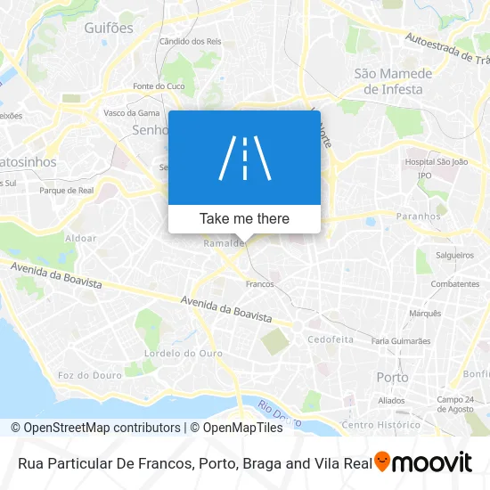 Rua Particular De Francos map