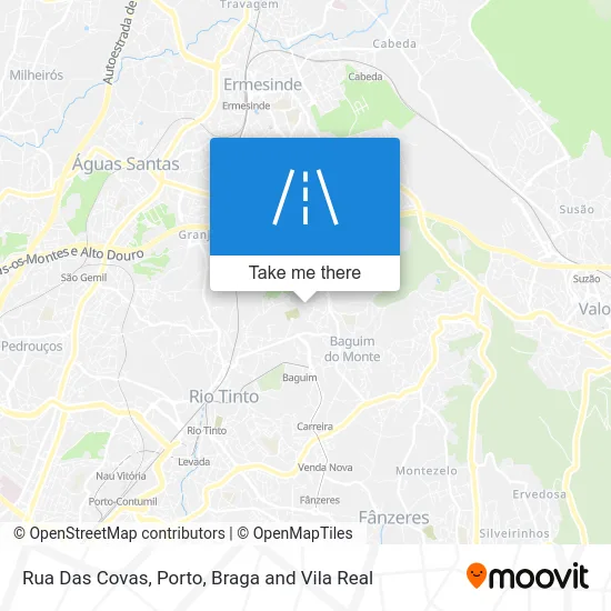 Rua Das Covas map