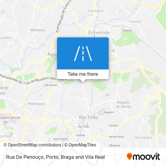 Rua De Penouço mapa