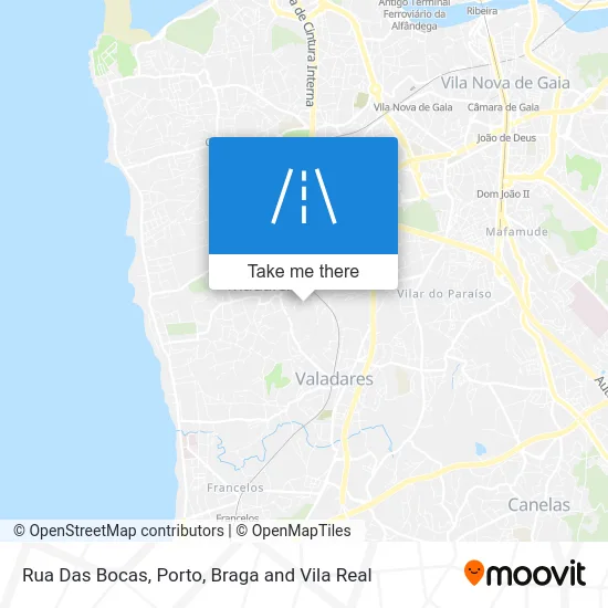 Rua Das Bocas map