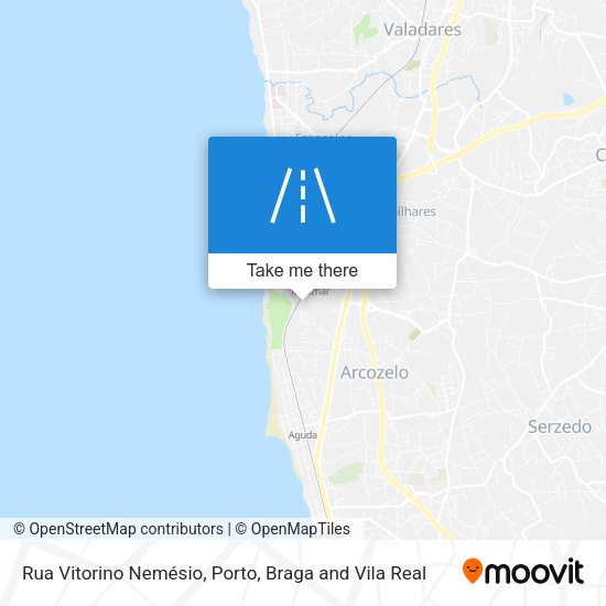 Rua Vitorino Nemésio mapa