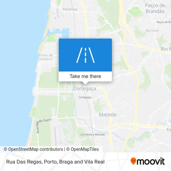 Rua Das Regas map