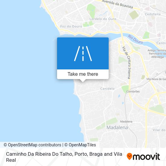 Caminho Da Ribeira Do Talho map