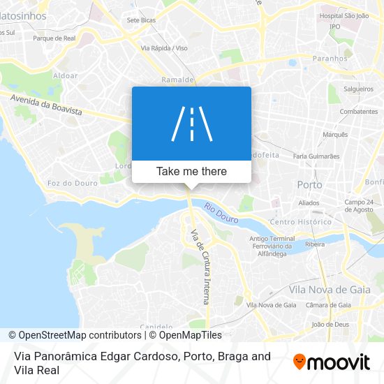 Via Panorâmica Edgar Cardoso mapa