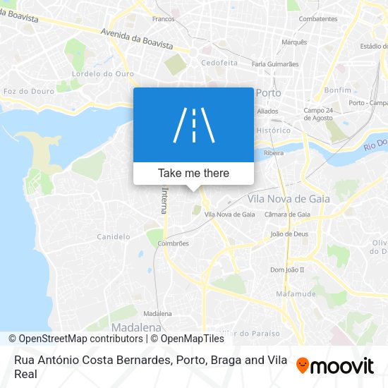 Rua António Costa Bernardes mapa