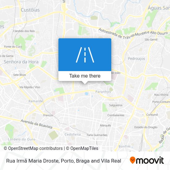 Rua Irmã Maria Droste mapa