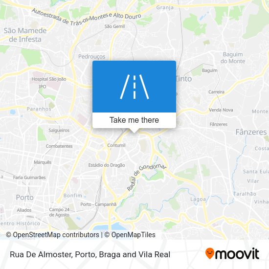 Rua De Almoster mapa
