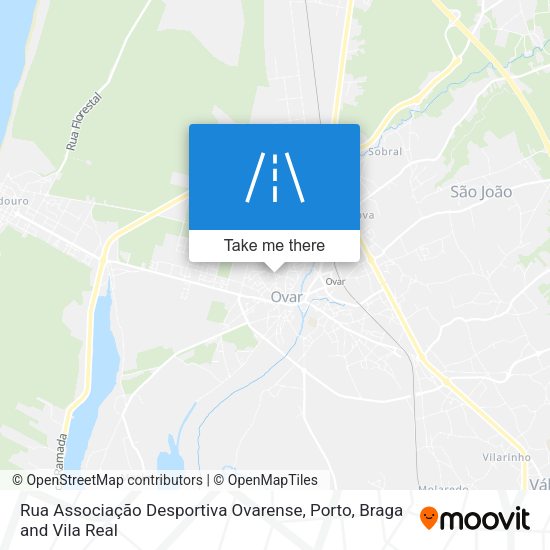 Rua Associação Desportiva Ovarense map