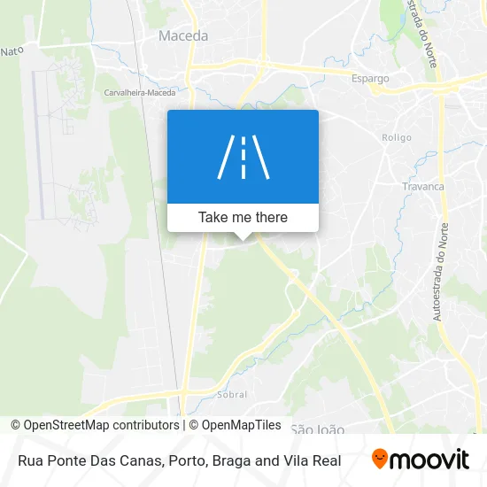 Rua Ponte Das Canas map
