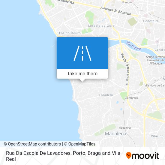 Rua Da Escola De Lavadores map
