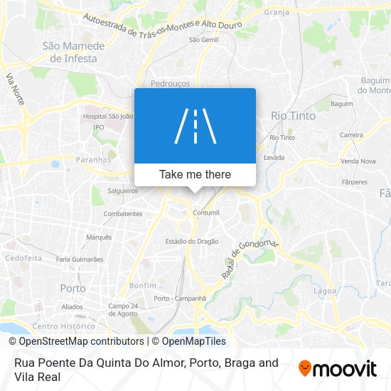 Rua Poente Da Quinta Do Almor mapa