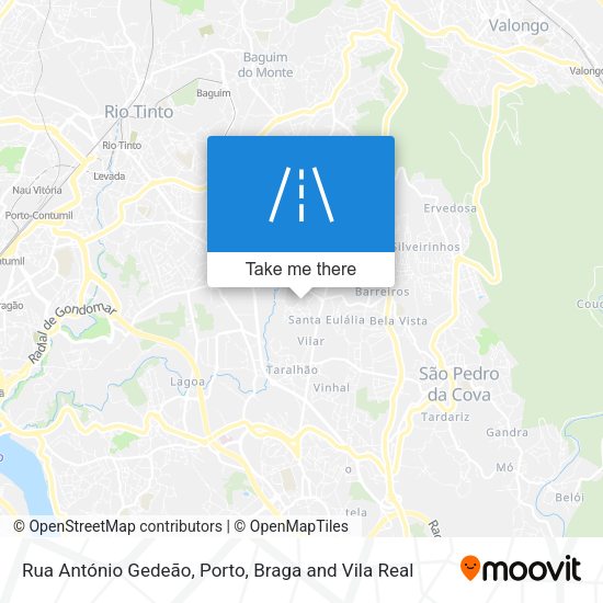 Rua António Gedeão mapa
