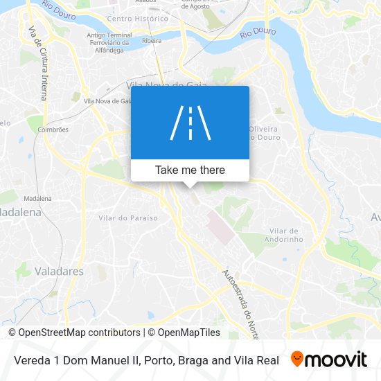 Vereda 1 Dom Manuel II mapa