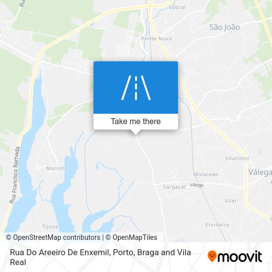 Rua Do Areeiro De Enxemil map